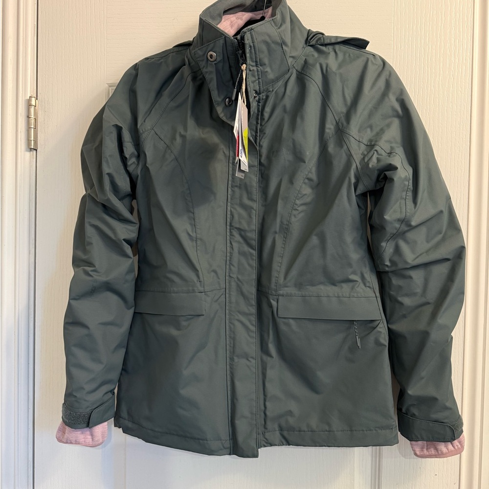 Water-Resistant Dark Green Women's Ski Jacket